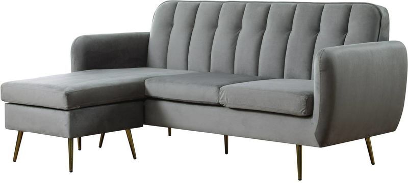 HABITAT & JARDIN Habitat&jardin - Sofá esquinero reversible terciopelo Leonard - 3 HABITAT & JARDIN Habitat&jardin - Sofá esquinero reversible terciopelo Leonard - 3