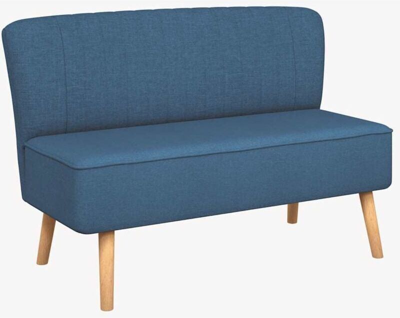 VIDAXL Sofá de Tela 117x55,5x77 cm Azul - Blu - Vidaxl VIDAXL Sofá de Tela 117x55,5x77 cm Azul - Blu - Vidaxl