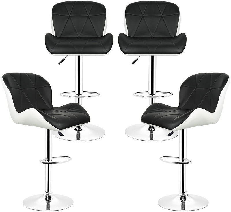 OOBEST 4 Taburetes de bar cocina giratorio ajustable, altura ajustable, piel OOBEST 4 Taburetes de bar cocina giratorio ajustable, altura ajustable, piel