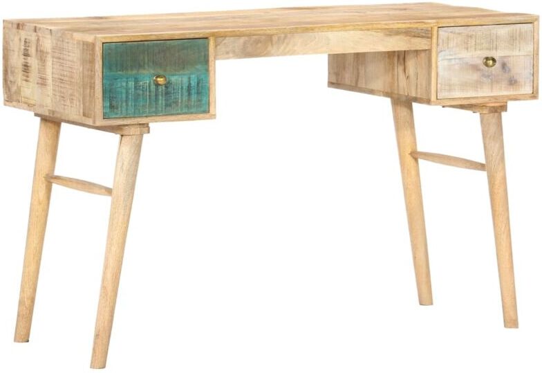 vidaXL Escritorio de madera maciza de mango 118x50x75 cm - Marrone vidaXL Escritorio de madera maciza de mango 118x50x75 cm - Marrone
