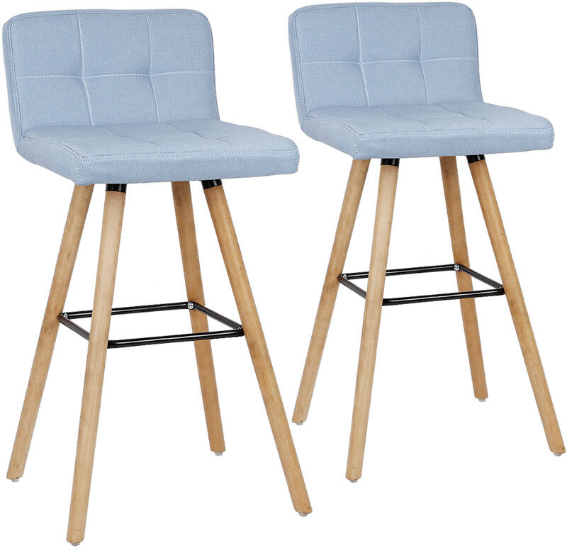 JEOBEST Juego de 2 sillas de comedor de cocina con asiento tapizado con patas JEOBEST Juego de 2 sillas de comedor de cocina con asiento tapizado con patas