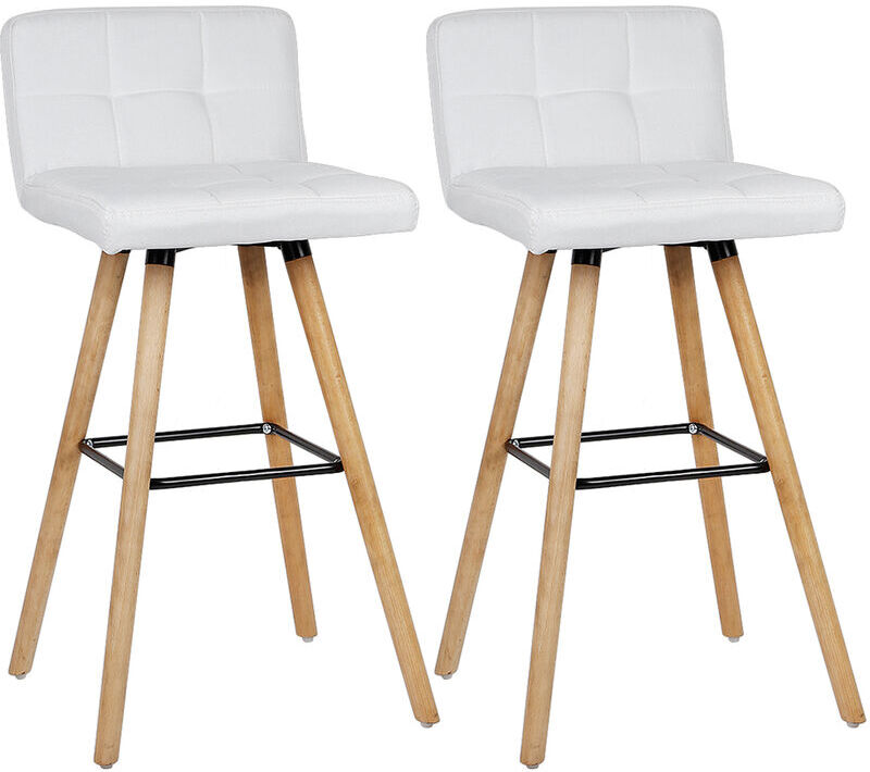 JEOBEST Juego de 2 sillas de comedor de cocina de diseño, asiento tapizado, JEOBEST Juego de 2 sillas de comedor de cocina de diseño, asiento tapizado,