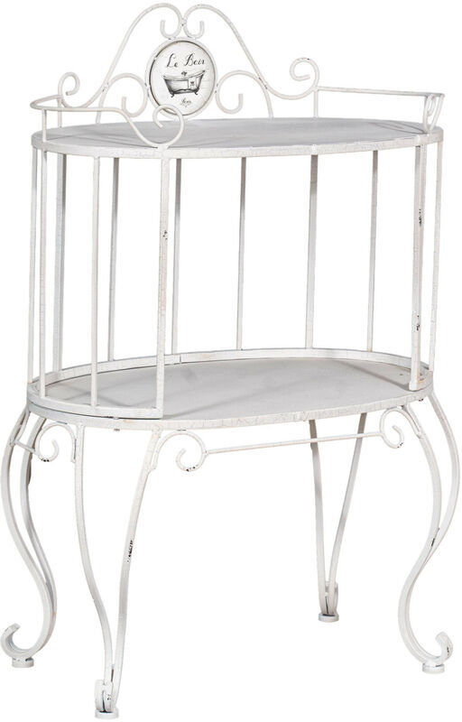 BISCOTTINI Mesa de café 'Le Bain' de hierro forjado con dos tapas en acabado BISCOTTINI Mesa de café 'Le Bain' de hierro forjado con dos tapas en acabado