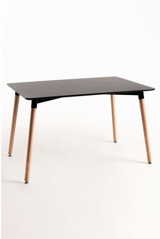 REGALOS MIGUEL Mesas Comedor - Mesa Tower Rectangular 120 x 80 cm - Negro - Negro REGALOS MIGUEL Mesas Comedor - Mesa Tower Rectangular 120 x 80 cm - Negro - Negro