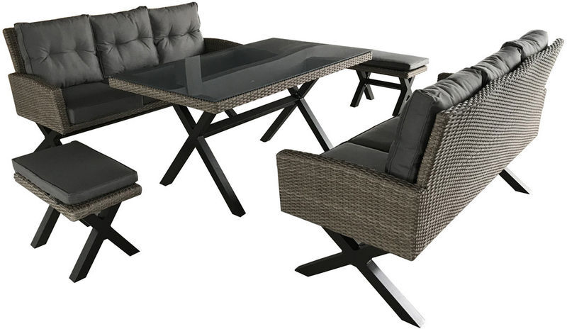 NATUUR Mueble Jard 5 Piezas Ratan Gr Praga 2sof 2 Taburetes - Natuur NATUUR Mueble Jard 5 Piezas Ratan Gr Praga 2sof 2 Taburetes - Natuur