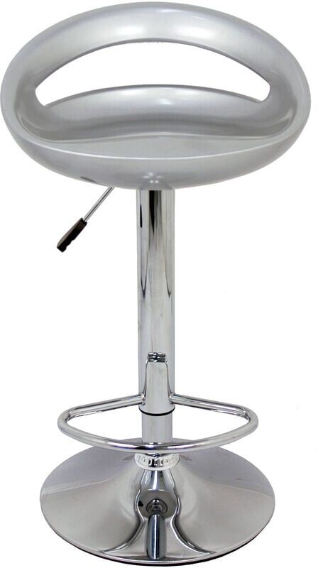 LA SILLA ESPAÑOLA Pack 2 Taburetes con base en cromo y asiento redondo color gris (ABS) LA SILLA ESPAÑOLA Pack 2 Taburetes con base en cromo y asiento redondo color gris (ABS)