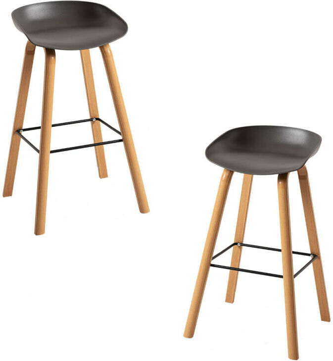 REGALOS MIGUEL Packs Taburetes Cocina - Pack 2 Taburetes Tolbi - Gris oscuro - Gris REGALOS MIGUEL Packs Taburetes Cocina - Pack 2 Taburetes Tolbi - Gris oscuro - Gris