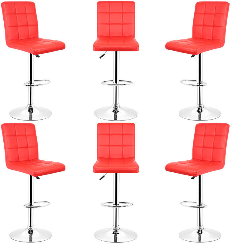Oobest - Pack 6 Sillas de bar ajustable en altura con respaldo Oobest - Pack 6 Sillas de bar ajustable en altura con respaldo