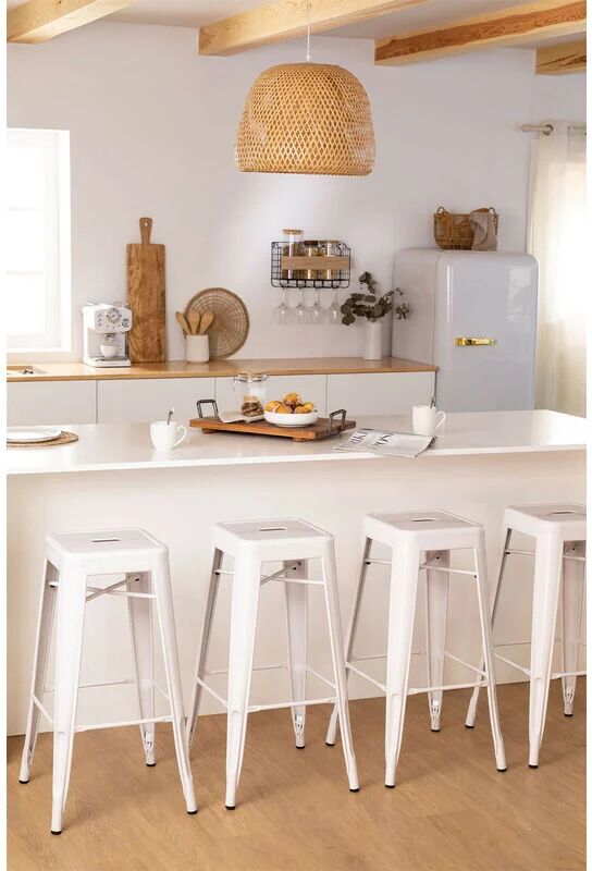 SKLUM Pack 4 Taburetes Altos LIX Comedor Cocina Bar Estilo Industrial SKLUM Pack 4 Taburetes Altos LIX Comedor Cocina Bar Estilo Industrial