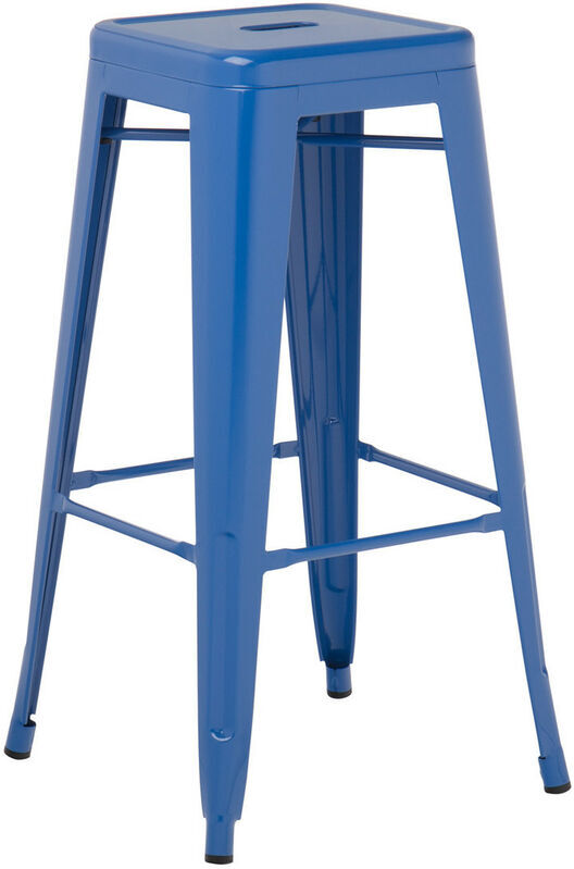SKLUM Pack 4 Taburetes Altos LIX Comedor Cocina Bar Estilo Industrial - Azul SKLUM Pack 4 Taburetes Altos LIX Comedor Cocina Bar Estilo Industrial - Azul