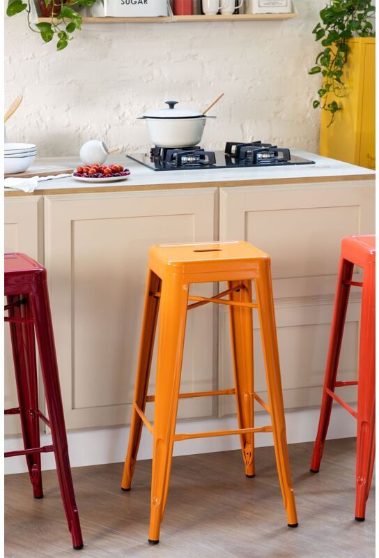 SKLUM Pack 4 Taburetes Altos LIX Comedor Cocina Bar Estilo Industrial SKLUM Pack 4 Taburetes Altos LIX Comedor Cocina Bar Estilo Industrial