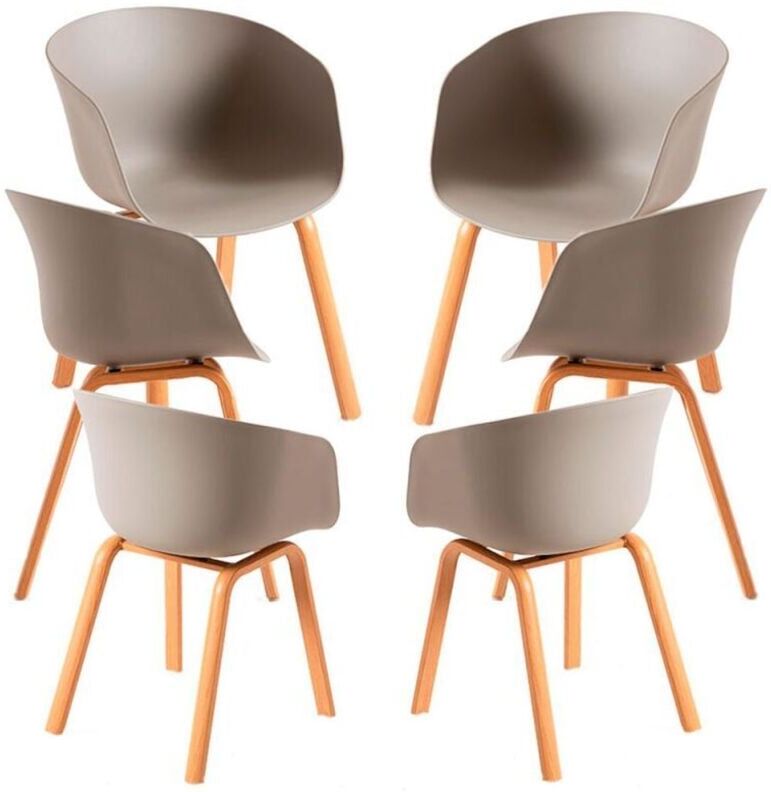 REGALOS MIGUEL Packs Sillas Comedor - Pack 6 Sillas Hema - Gris - Gris REGALOS MIGUEL Packs Sillas Comedor - Pack 6 Sillas Hema - Gris - Gris