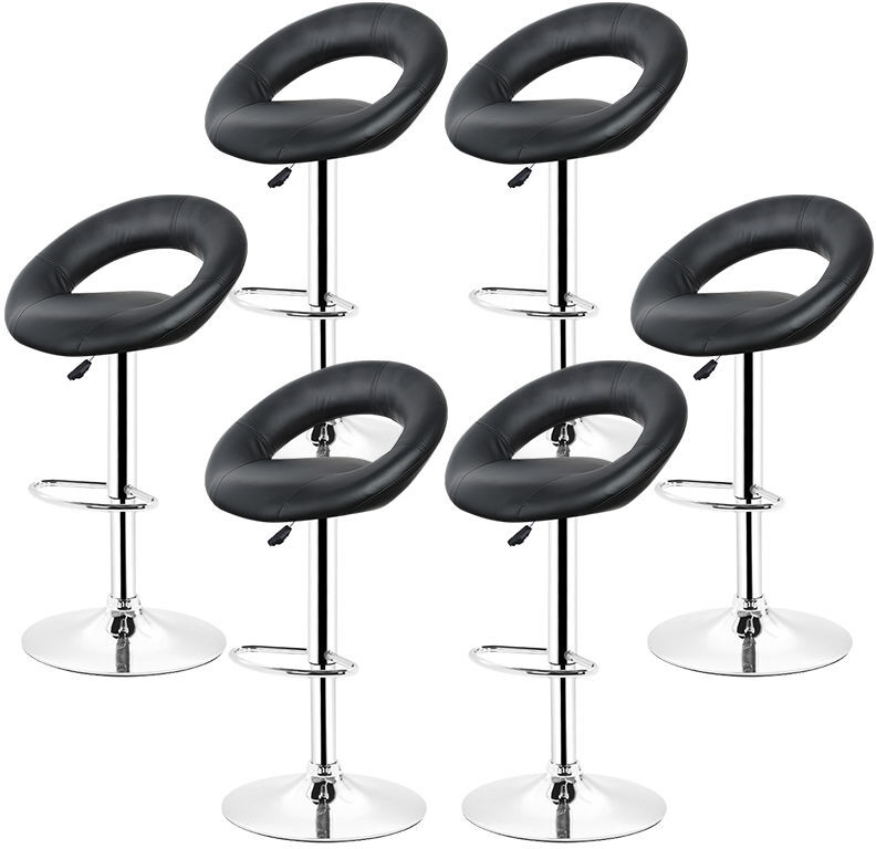 OOBEST Pack 6 Juego detaburetes de bar ronda - negro (regulable en altura OOBEST Pack 6 Juego detaburetes de bar ronda - negro (regulable en altura