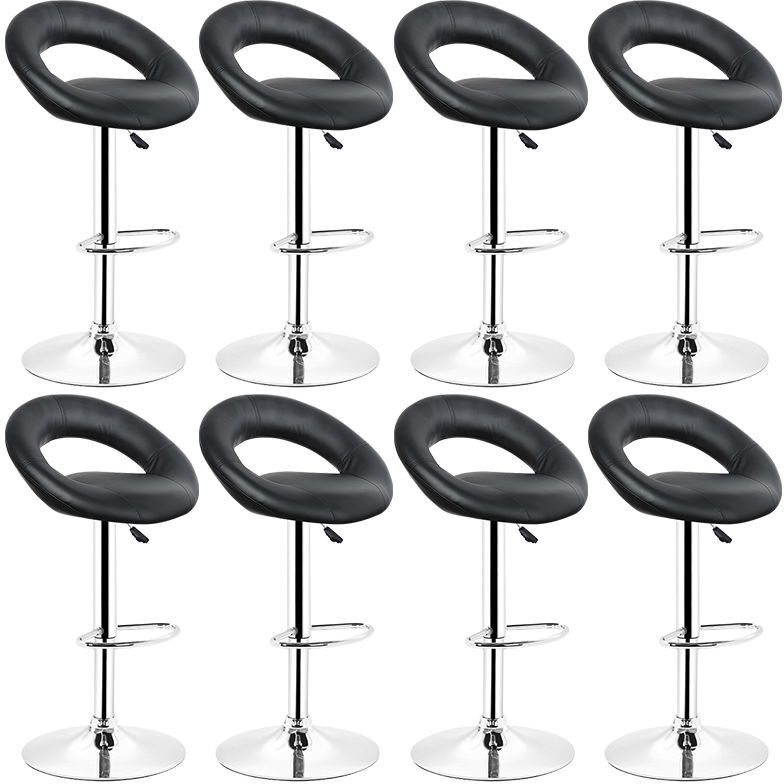Oobest - Pack 8 Juego detaburetes de bar ronda - negro (regulable en Oobest - Pack 8 Juego detaburetes de bar ronda - negro (regulable en