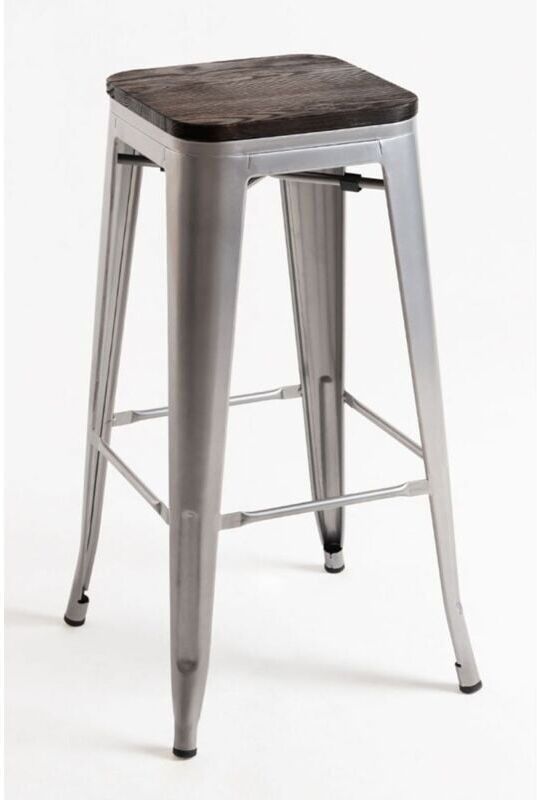 REGALOS MIGUEL Packs Taburetes Altos - Pack 6 Taburetes Torix Madera - Gris metalizado REGALOS MIGUEL Packs Taburetes Altos - Pack 6 Taburetes Torix Madera - Gris metalizado