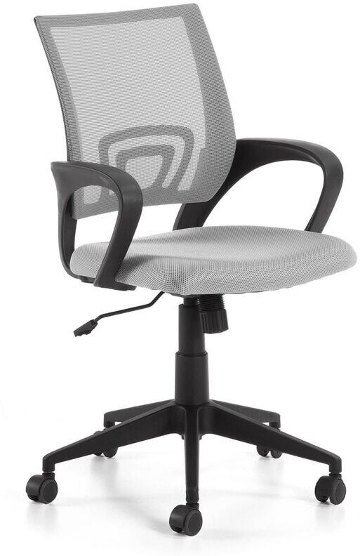 KAVE HOME Silla de escritorio Rail gris con reposabrazos y ruedas - Kave Home KAVE HOME Silla de escritorio Rail gris con reposabrazos y ruedas - Kave Home