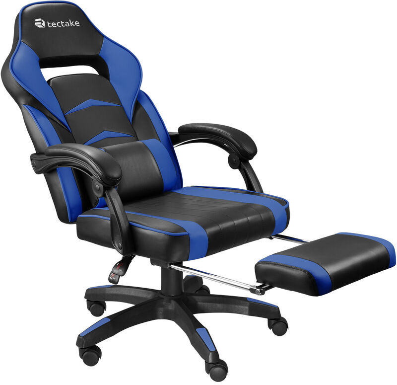 Tectake - Silla de oficina Storm - negro/azul negro/azul - negro/azul Tectake - Silla de oficina Storm - negro/azul negro/azul - negro/azul