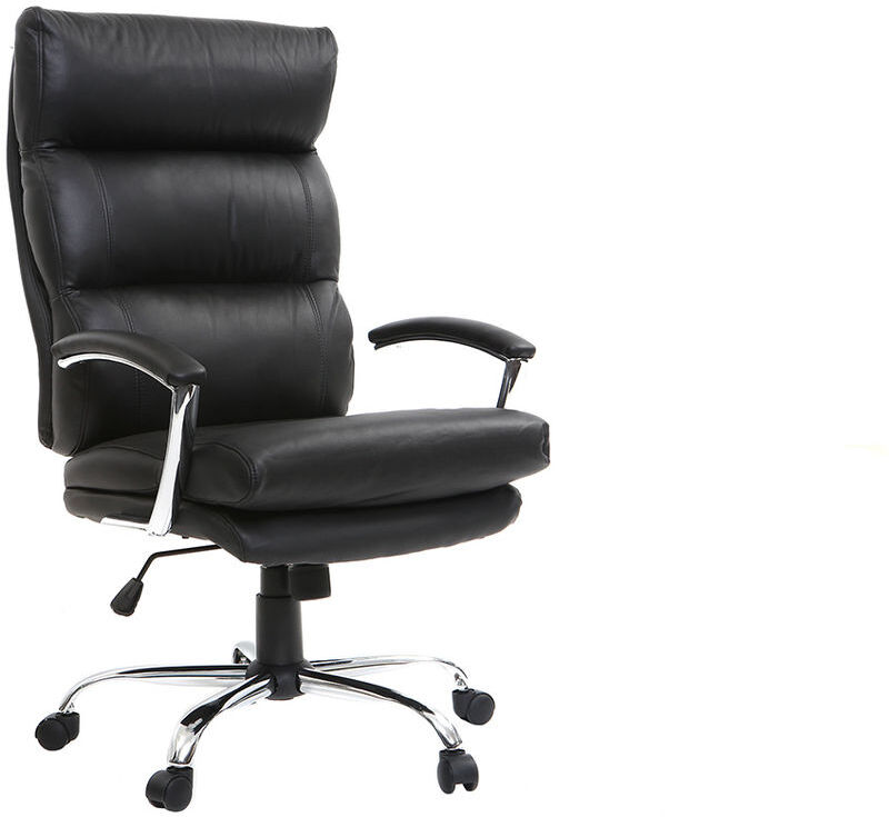 MILIBOO Sillón de oficina diseño cuero negro TILIO MILIBOO Sillón de oficina diseño cuero negro TILIO