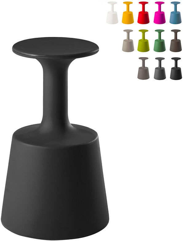 SLIDE Taburete de vidrio para uso en interiores y jardines Slide Drink   Negro SLIDE Taburete de vidrio para uso en interiores y jardines Slide Drink   Negro