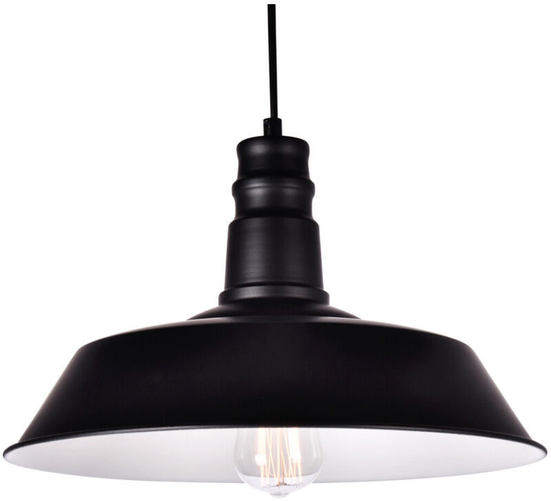 Garsaco Import - Lámpara colgante industrial de metal negra modelo Line Garsaco Import - Lámpara colgante industrial de metal negra modelo Line