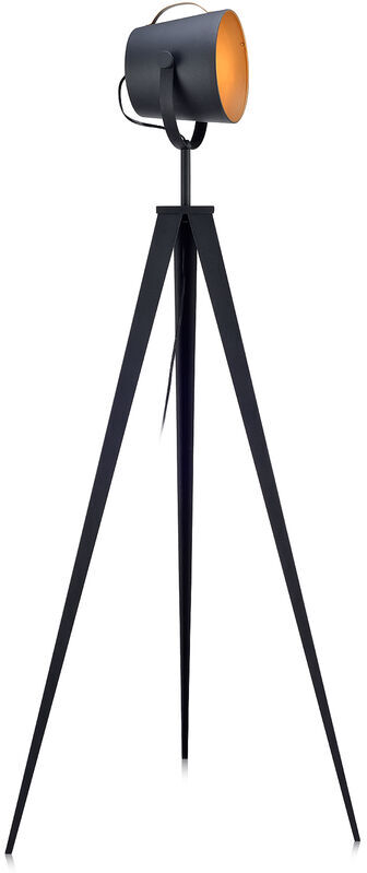 VERSANORA Lámpara LED de pie trípode estándar en negro y dorado VN-L00020-EU VERSANORA Lámpara LED de pie trípode estándar en negro y dorado VN-L00020-EU