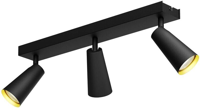 Lucande Angelina lámpara techo oro-negro 3 luces Lucande Angelina lámpara techo oro-negro 3 luces