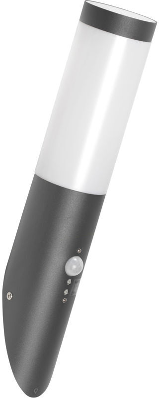 QAZQA Moderno Aplique moderno sensor movimiento gris oscuro IP44 - ROX QAZQA Moderno Aplique moderno sensor movimiento gris oscuro IP44 - ROX