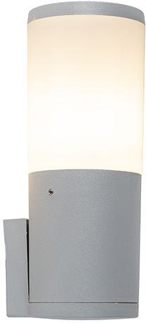 QAZQA Moderno Aplique moderno gris LED IP55 - AMELIA Plástico Redonda QAZQA Moderno Aplique moderno gris LED IP55 - AMELIA Plástico Redonda