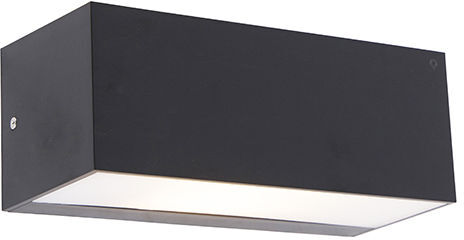 QAZQA Moderno Aplique moderno negro IP65 - HOUKS Plástico Rectangular QAZQA Moderno Aplique moderno negro IP65 - HOUKS Plástico Rectangular