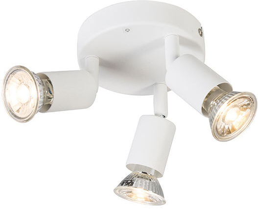 QAZQA Moderno Plafón moderno redondo blanco orientable - JEANY 3 QAZQA Moderno Plafón moderno redondo blanco orientable - JEANY 3