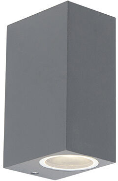 QAZQA Moderno Set de 2 apliques modernos antracita IP44 - BALENO II Aluminio QAZQA Moderno Set de 2 apliques modernos antracita IP44 - BALENO II Aluminio