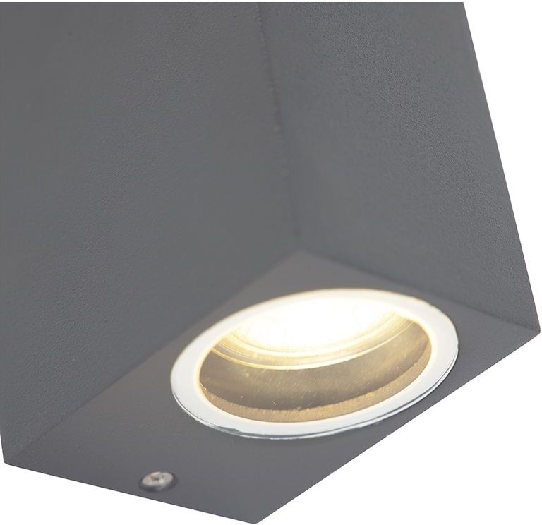 QAZQA + Moderno Aplique moderno antracita IP44 - BALENO II Aluminio QAZQA + Moderno Aplique moderno antracita IP44 - BALENO II Aluminio