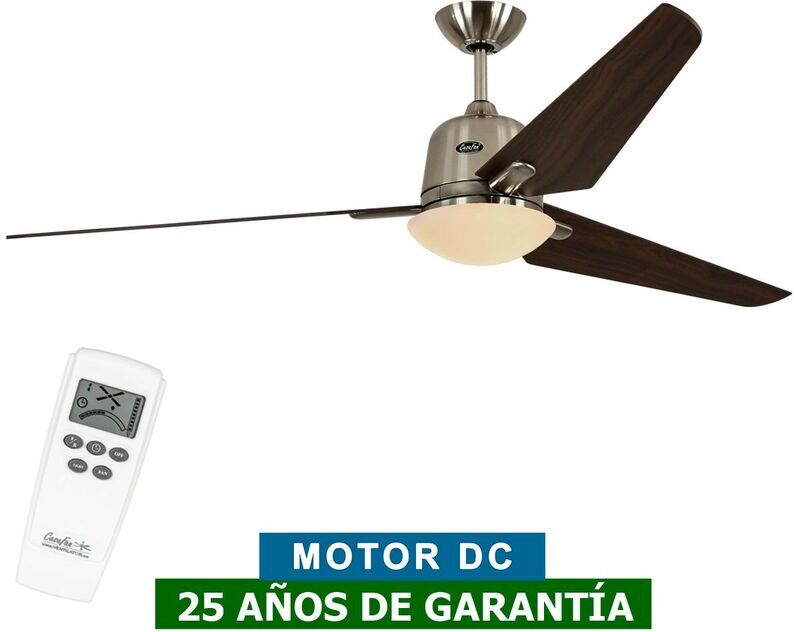 CASAFAN Ventilador de techo con luz CasaFan 516089 ECO AVIATOS 162 nuez / cromo