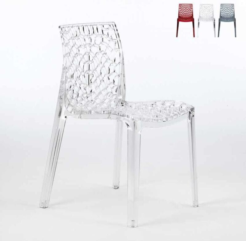 GRAND SOLEIL 16 Sillas Apilables de Policarbonato Transparente Gruvyer para GRAND SOLEIL 16 Sillas Apilables de Policarbonato Transparente Gruvyer para
