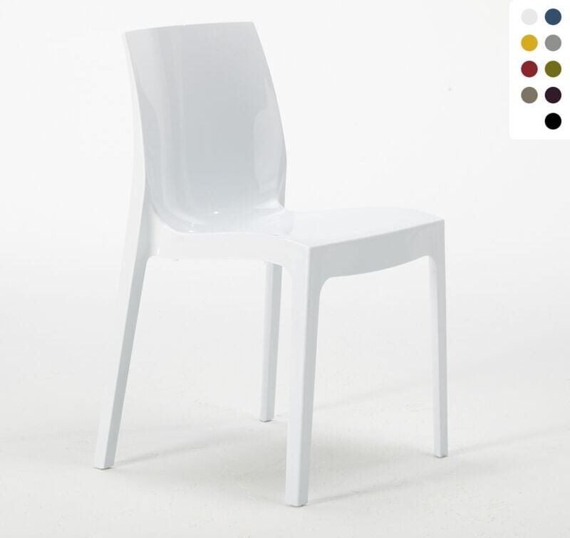GRAND SOLEIL Stock 18 Sillas Ice de Polipropileno para Restaurante y Bar   Blanco GRAND SOLEIL Stock 18 Sillas Ice de Polipropileno para Restaurante y Bar   Blanco