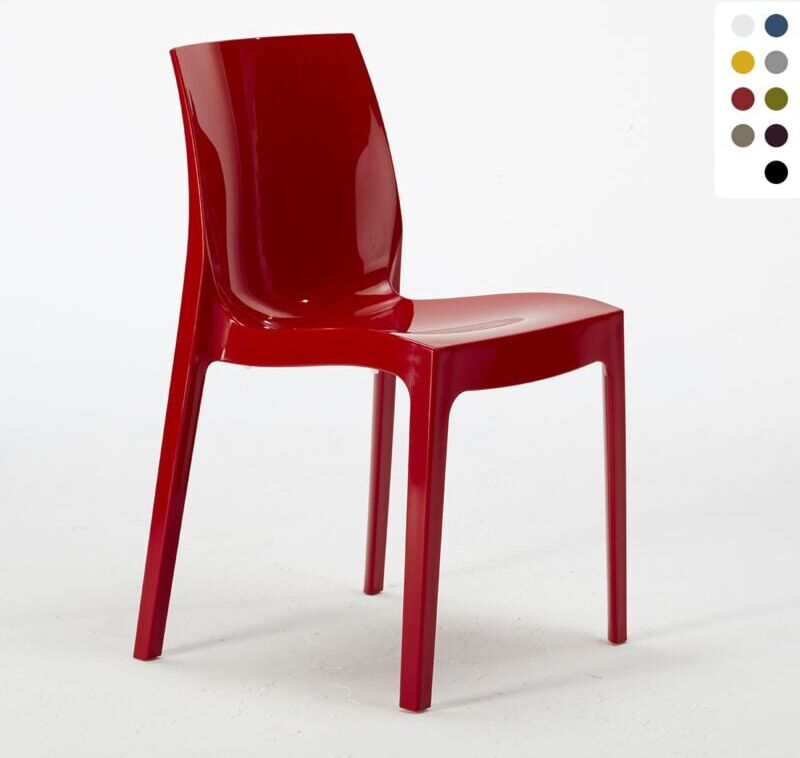 GRAND SOLEIL Stock 18 Sillas Ice de Polipropileno para Restaurante y Bar   Rojo GRAND SOLEIL Stock 18 Sillas Ice de Polipropileno para Restaurante y Bar   Rojo