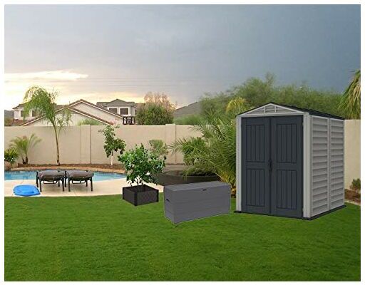 DURAMAX CASETA COBERTIZO DE PVC JARDIN YARMATE 5X5 - Duramax DURAMAX CASETA COBERTIZO DE PVC JARDIN YARMATE 5X5 - Duramax