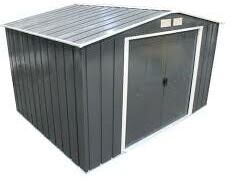 DURAMAX CASETA COBERTIZO METAL JARDIN ECO 8X8 GRIS - Duramax DURAMAX CASETA COBERTIZO METAL JARDIN ECO 8X8 GRIS - Duramax