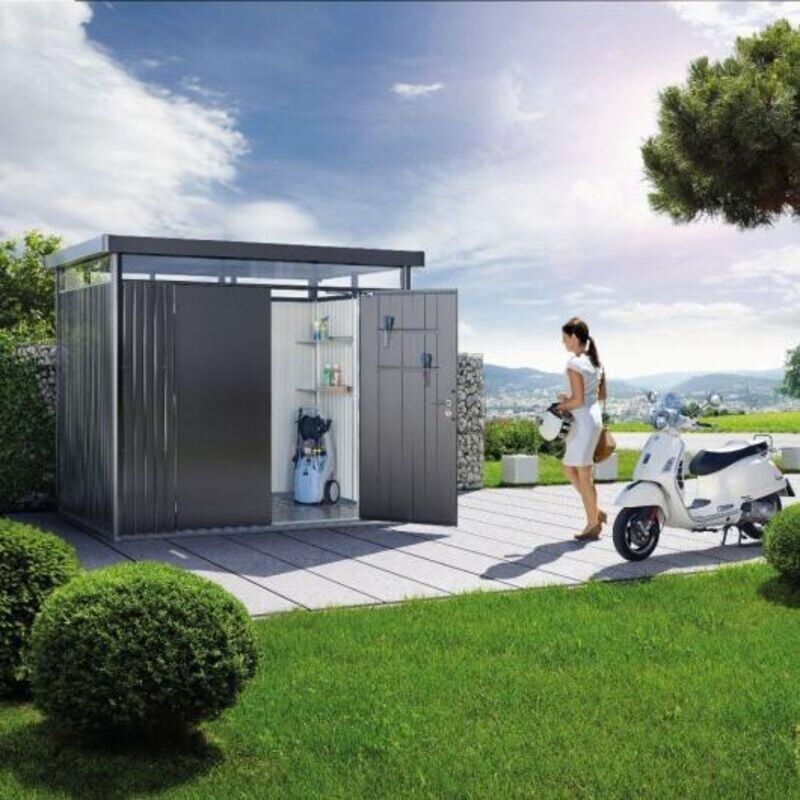 Biohort CASETA COBERTIZO METALICA HIGHLINE H2 COLOR GRIS CUARZO METALIZADO Biohort CASETA COBERTIZO METALICA HIGHLINE H2 COLOR GRIS CUARZO METALIZADO