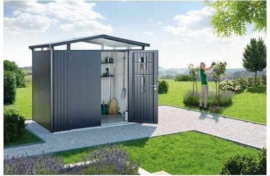 Biohort CASETA COBERTIZO METALICA PANORAMA P3 COLOR GRIS CUARZO METALIZADO Biohort CASETA COBERTIZO METALICA PANORAMA P3 COLOR GRIS CUARZO METALIZADO