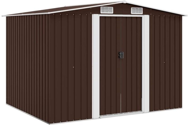 VIDAXL Caseta de almacenamiento jardín acero marrón 257x205x178 cm - Marrone VIDAXL Caseta de almacenamiento jardín acero marrón 257x205x178 cm - Marrone