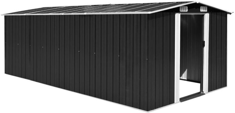 ASUPERMALL Caseta de jardin de metal antracita 257x497x178 cm ASUPERMALL Caseta de jardin de metal antracita 257x497x178 cm