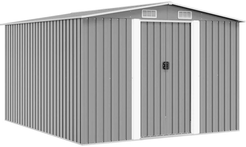 VIDAXL Caseta de jardín de metal gris 257x298x178 cm - Grigio - Vidaxl VIDAXL Caseta de jardín de metal gris 257x298x178 cm - Grigio - Vidaxl