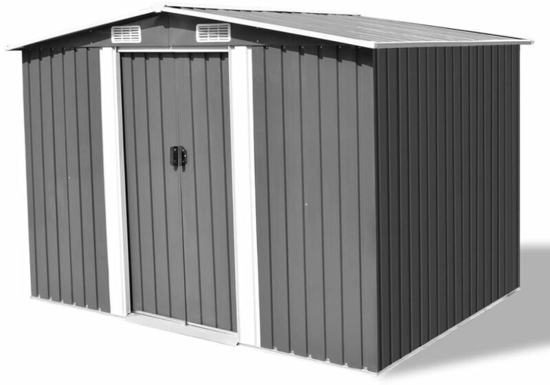 Youthup - Caseta de jardín de metal 257x205x178 cm gris Youthup - Caseta de jardín de metal 257x205x178 cm gris