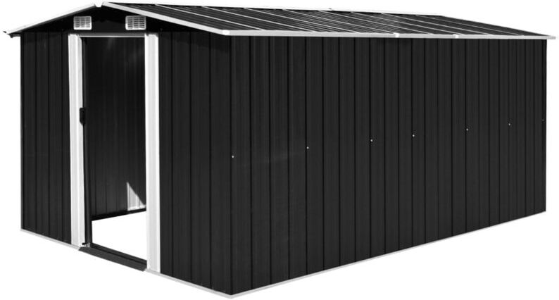 ASUPERMALL Caseta de jardin de metal antracita 257x398x178 cm(no se puede enviar a ASUPERMALL Caseta de jardin de metal antracita 257x398x178 cm(no se puede enviar a