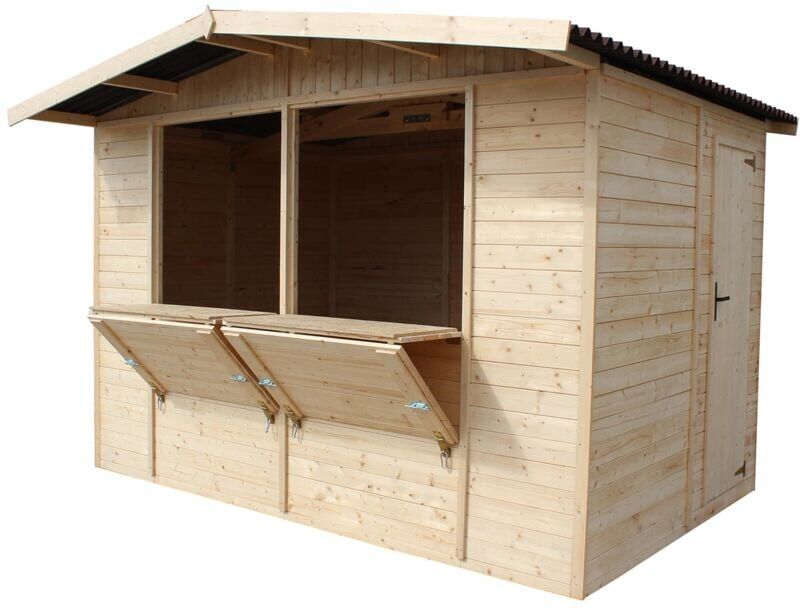 GARDIUN Caseta de Madera Panelada Laia Kiosco 8,84 m² 336x263x232 cm con GARDIUN Caseta de Madera Panelada Laia Kiosco 8,84 m² 336x263x232 cm con