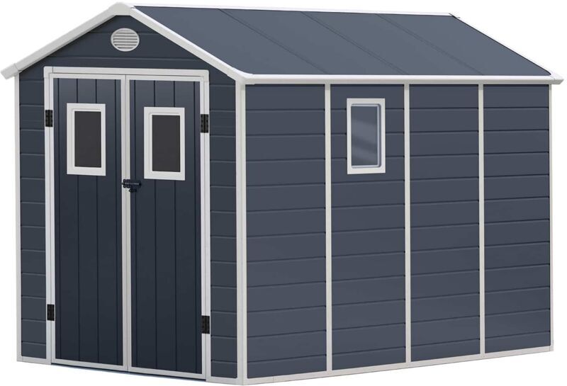 GARDIUN Caseta de Resina de Jardín Gardiun Zoe C 6,99 m² 190x368x226 cm con GARDIUN Caseta de Resina de Jardín Gardiun Zoe C 6,99 m² 190x368x226 cm con