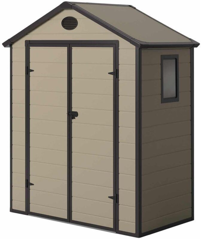 GARDIUN Caseta de Resina Gardiun Rosetta Crudo/Marrón 1,92 m² Ext. 102x188x225 GARDIUN Caseta de Resina Gardiun Rosetta Crudo/Marrón 1,92 m² Ext. 102x188x225