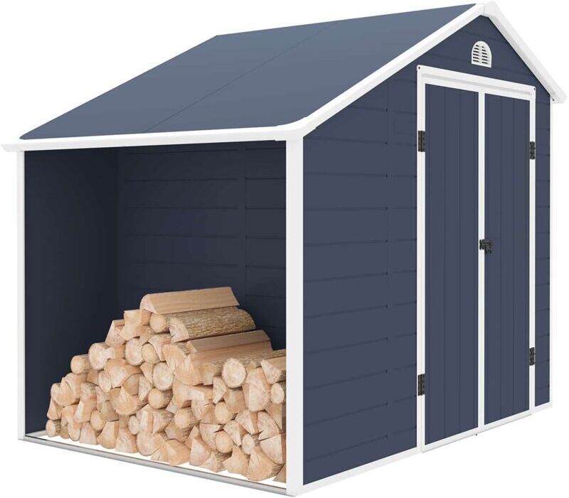 GARDIUN Caseta de Resina Jardín Gardiun Sylvana B- 5 m² con Leñero Exterior GARDIUN Caseta de Resina Jardín Gardiun Sylvana B- 5 m² con Leñero Exterior