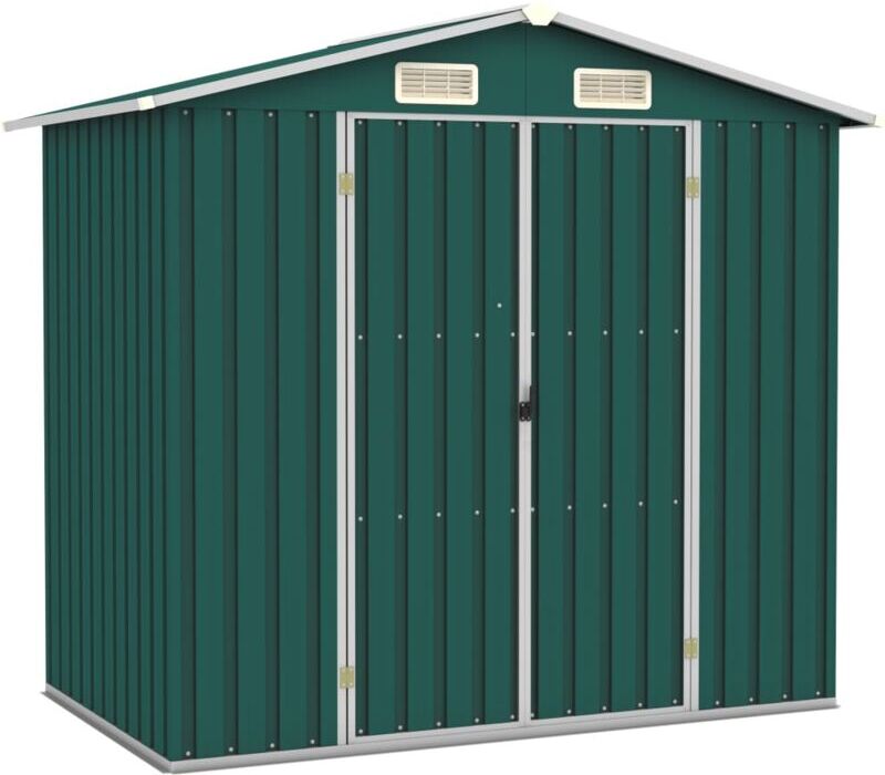 VIDAXL Cobertizo de jardín acero galvanizado verde 205x129x183 cm - Verde VIDAXL Cobertizo de jardín acero galvanizado verde 205x129x183 cm - Verde